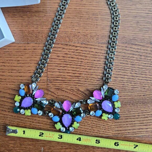 Loren Hope Beautiful Colourful Necklace with Brass Band - Picture 2 of 3